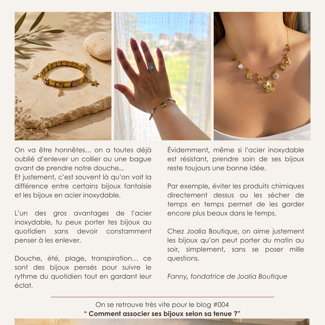 PEUT-ON GARDER SES BIJOUX SOUS LA DOUCHE ?