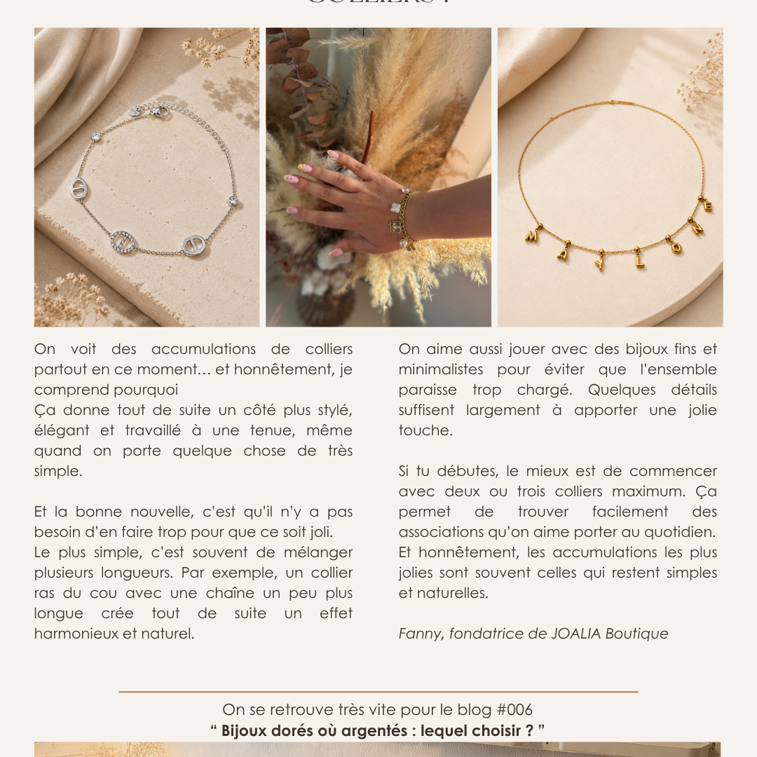 Comment faire une accumulation de colliers ?