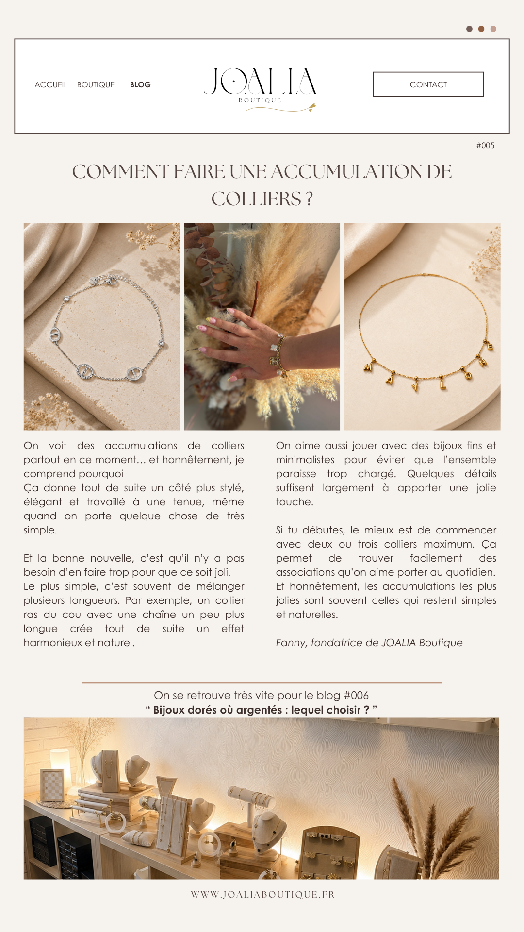 Comment faire une accumulation de colliers ?