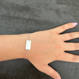 Bracelet PAULINE – Plaque à graver en acier inoxydable