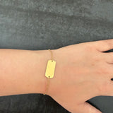 Bracelet PAULINE – Plaque à graver en acier inoxydable