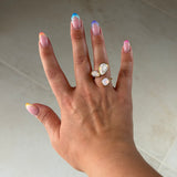 Bague ASTRID – Triple cristal irisé en acier inoxydable