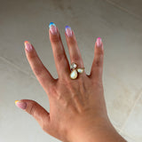 Bague ASTRID – Triple cristal irisé en acier inoxydable