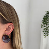 Boucles d’oreilles HELENA - Résine effet écaille en acier inoxydable