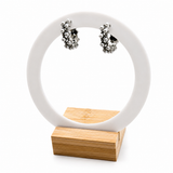 Boucles d’oreilles MAEVA -  Anneau perles blanche en acier inoxydable