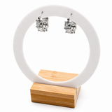 Boucles d’oreilles LAURA -  Anneau strass en acier inoxydable