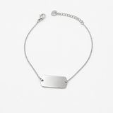 Bracelet PAULINE – Plaque à graver en acier inoxydable