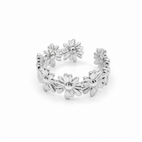 Bague FLORA - Design floral élégant en acier inoxydable