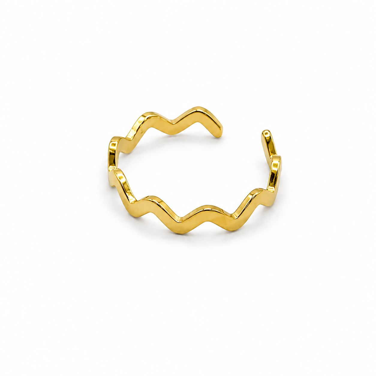 Bague d’orteil ENZA - Ondulé en acier inoxydable