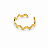 Bague d’orteil ENZA - Ondulé en acier inoxydable