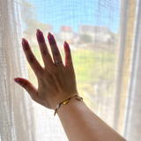 Bague STELLA – Etoile de mer rotative anti-stress avec strass en acier inoxydable
