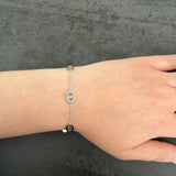 Bracelet JADE – Boucle marine avec zircons en acier inoxydable
