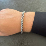 Bracelet NATHAN - Maille queue de renard en acier inoxydable