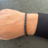 Bracelet NATHAN - Maille queue de renard en acier inoxydable