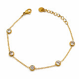 Bracelet ELINE – Fin avec strass en acier inoxydable