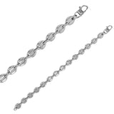 Bracelet ETHAN -  Maille grain de café en acier inoxydable