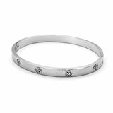 Bracelet jonc LAURA – Strass éclatants dorés ou argentés en acier inoxydable