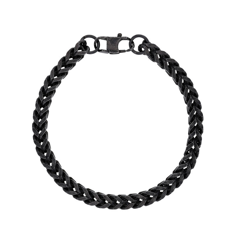 Bracelet NATHAN - Maille queue de renard en acier inoxydable