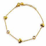 Bracelet VICTORIA – Cœur avec strass scintillants en acier inoxydable