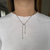 Collier chaîne serpent EVA – Long coulissant réglable en acier inoxydable argenté ou doré