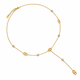 Collier sautoir JADE – En Y avec strass en acier inoxydable