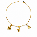 Bracelet personnalisable JOALIA – Chaîne fine et breloques à personnaliser en acier inoxydable