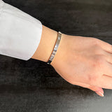Bracelet jonc LAURA – Strass éclatants dorés ou argentés en acier inoxydable