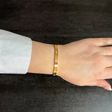 Bracelet jonc LAURA – Strass éclatants dorés ou argentés en acier inoxydable